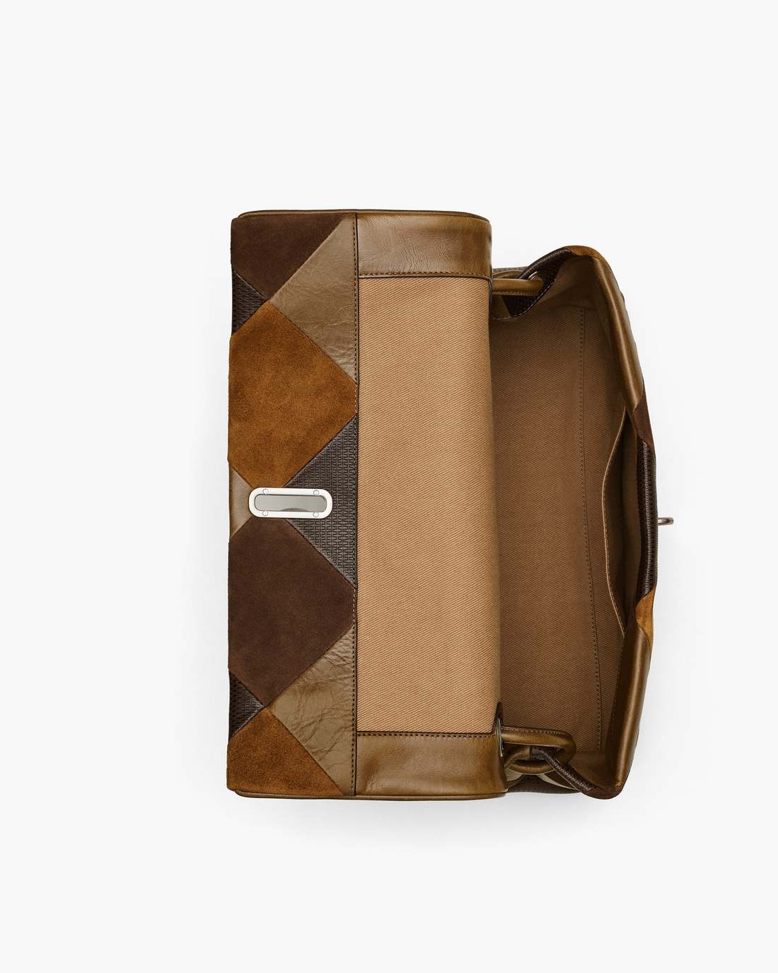 Marc Jacobs Deals - The Suede Patchwork Large Dual Bag Brown Multi