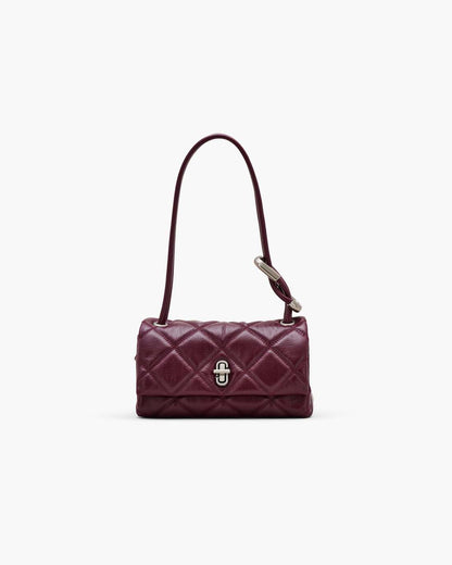 Marc Jacobs Best Price - The Quilted Mini Dual Shoulder Bag Dark Plum