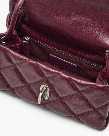 Marc Jacobs Best Price - The Quilted Mini Dual Shoulder Bag Dark Plum