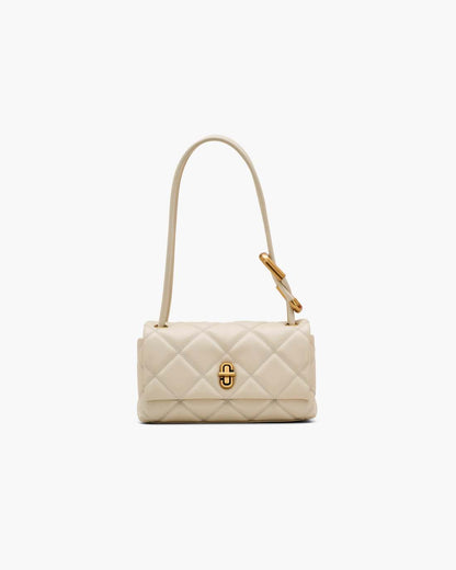 Marc Jacobs Deals - The Quilted Mini Dual Shoulder Bag Cloud White