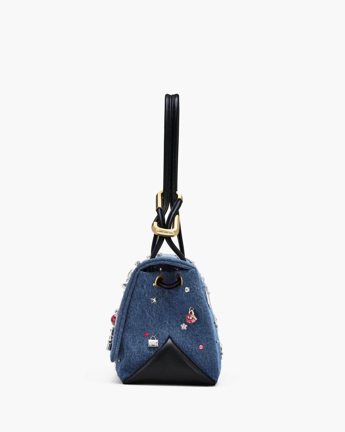 Marc Jacobs Discount - The Trinket Charm Denim Large Dual Bag Medium Wash Multi
