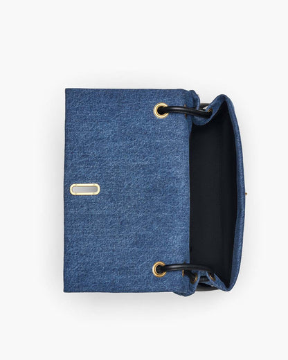 Marc Jacobs Discount - The Trinket Charm Denim Large Dual Bag Medium Wash Multi