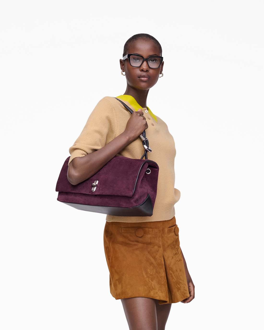 Marc Jacobs Trending - The Suede Large Dual Dark Plum