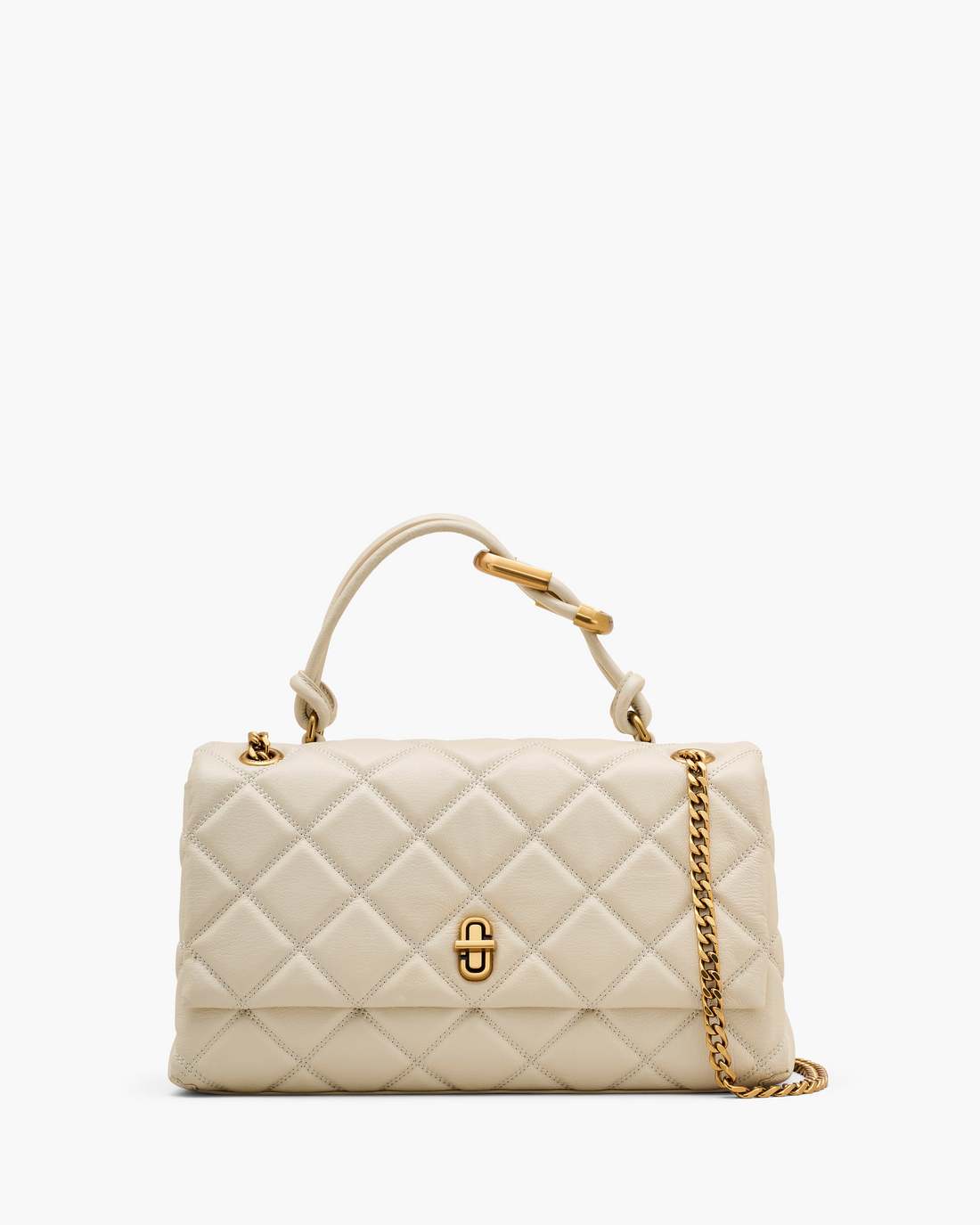 Marc Jacobs Trusted - The Quilted Dual Convertible Shoulder Bag Cloud White