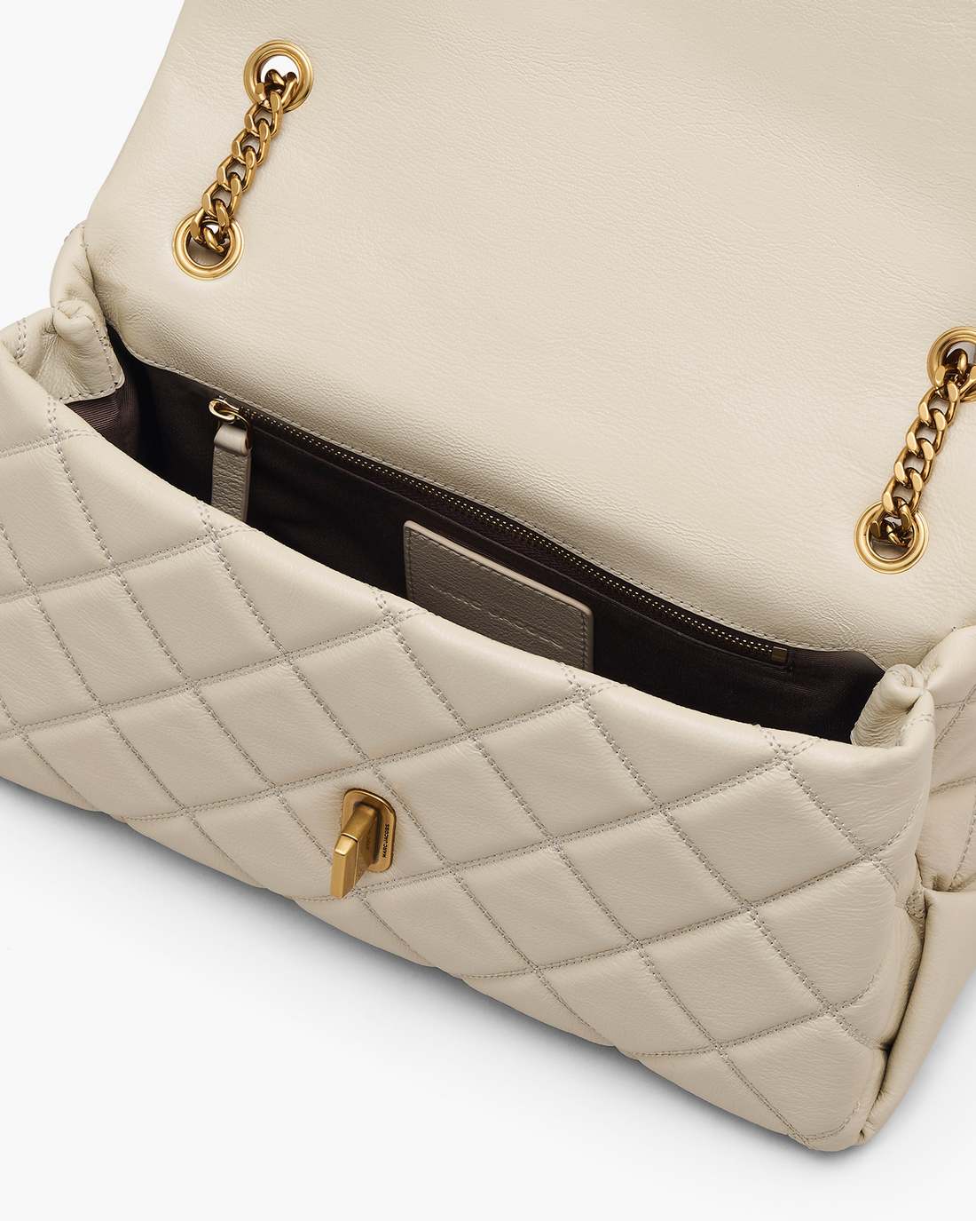 Marc Jacobs Trusted - The Quilted Dual Convertible Shoulder Bag Cloud White