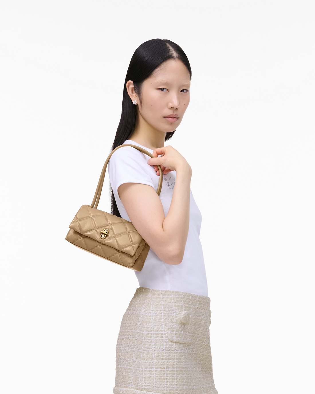 Marc Jacobs Quality - The Quilted Mini Dual Shoulder Bag Camel