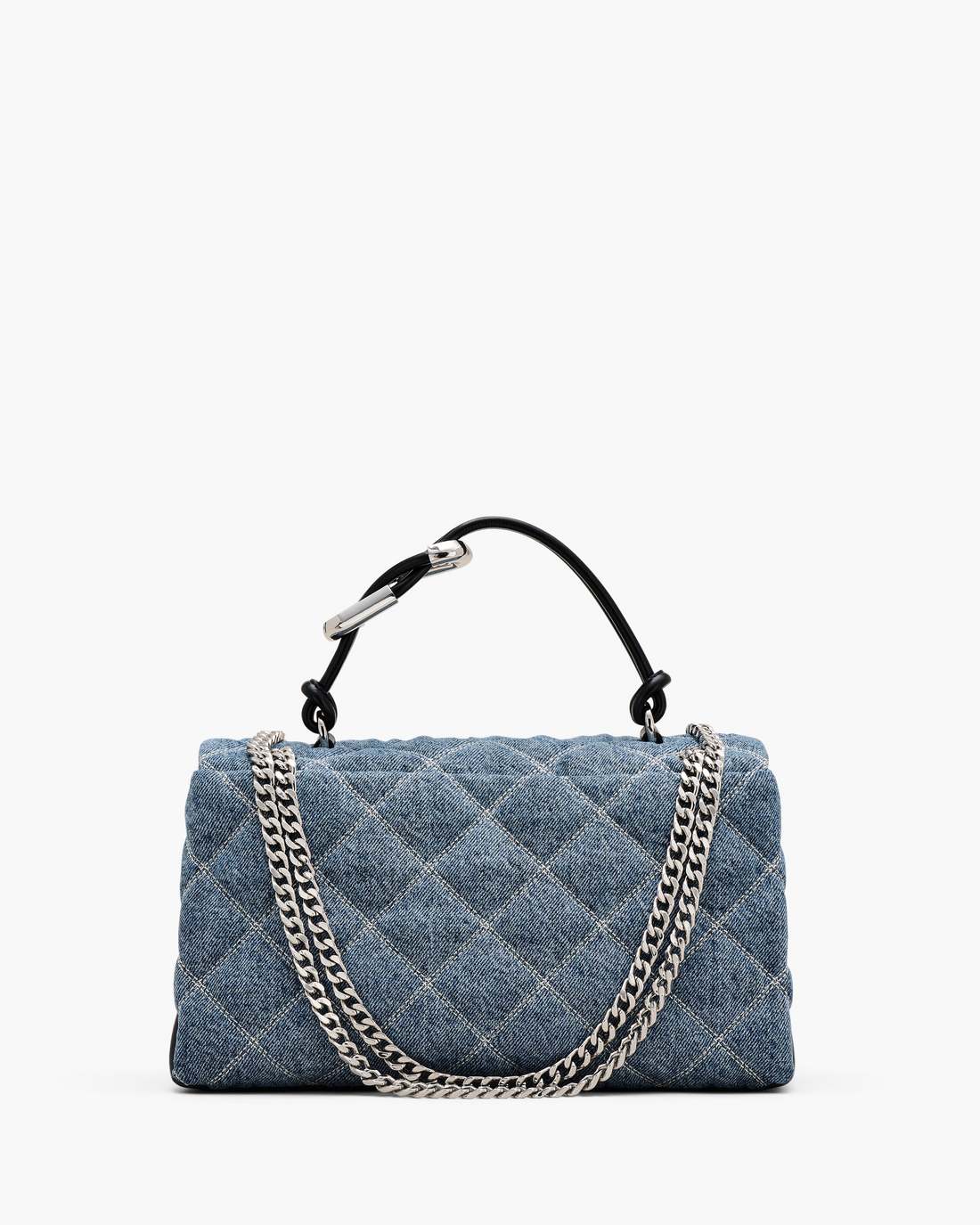 Marc Jacobs Deals - The Quilted Denim Dual Convertible Shoulder Bag Light Wash Indigo
