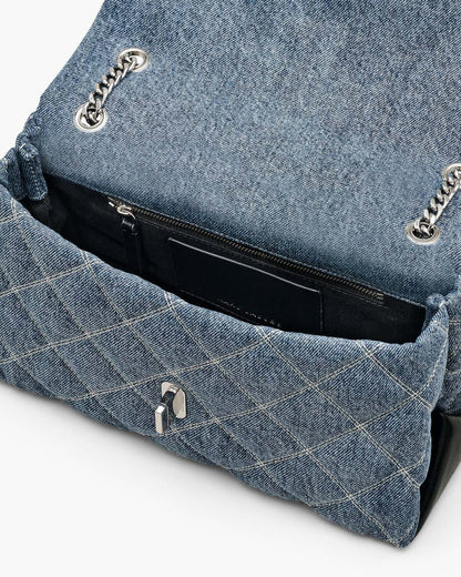 Marc Jacobs Deals - The Quilted Denim Dual Convertible Shoulder Bag Light Wash Indigo