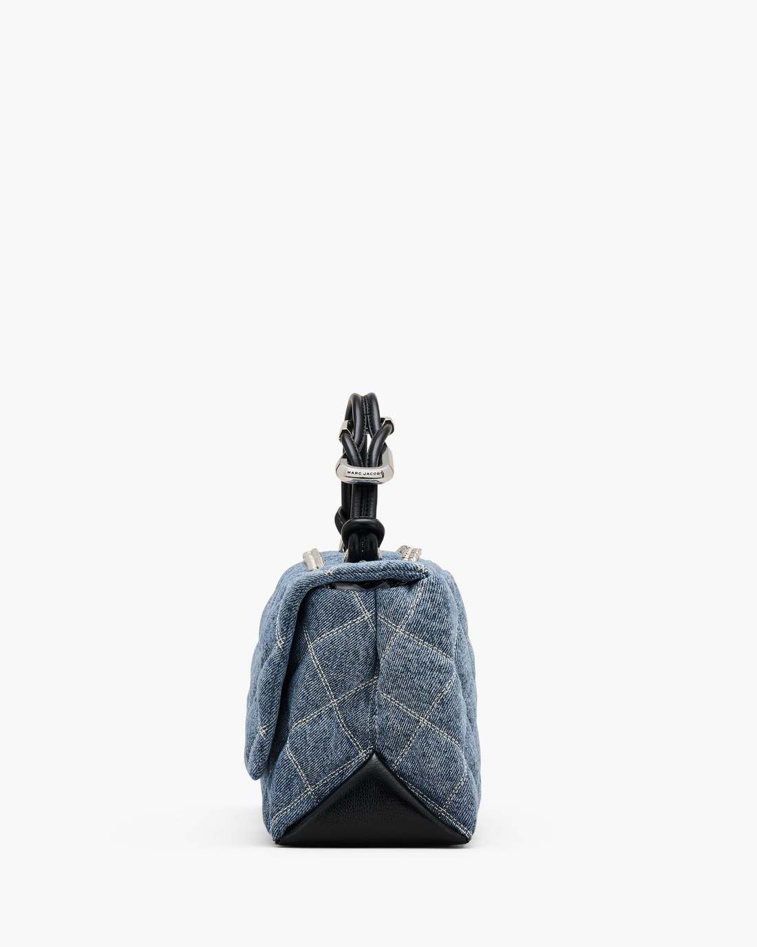 Marc Jacobs Deals - The Quilted Denim Dual Convertible Shoulder Bag Light Wash Indigo