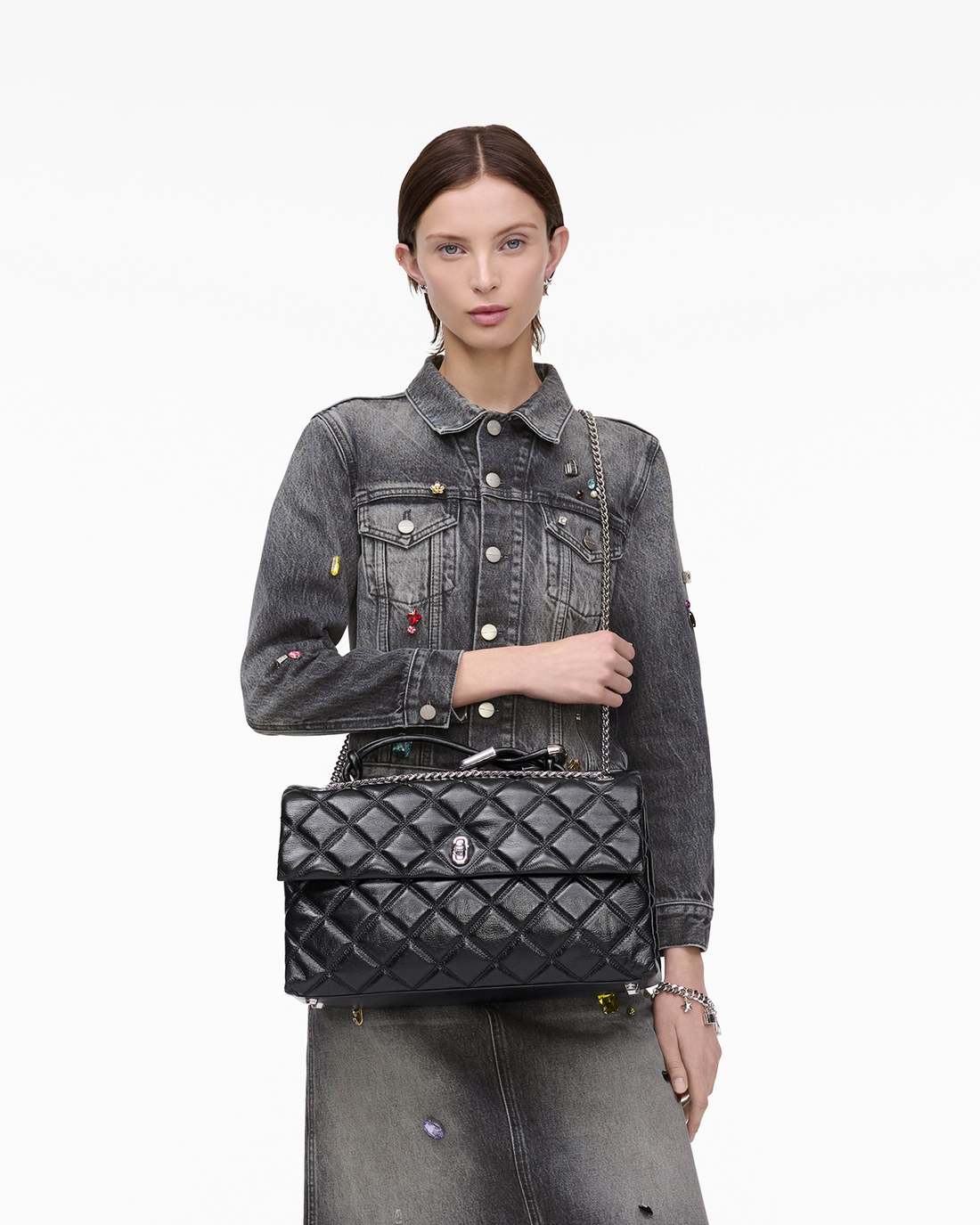 Marc Jacobs Signature - The Quilted XL Dual Convertible Shoulder Bag Black