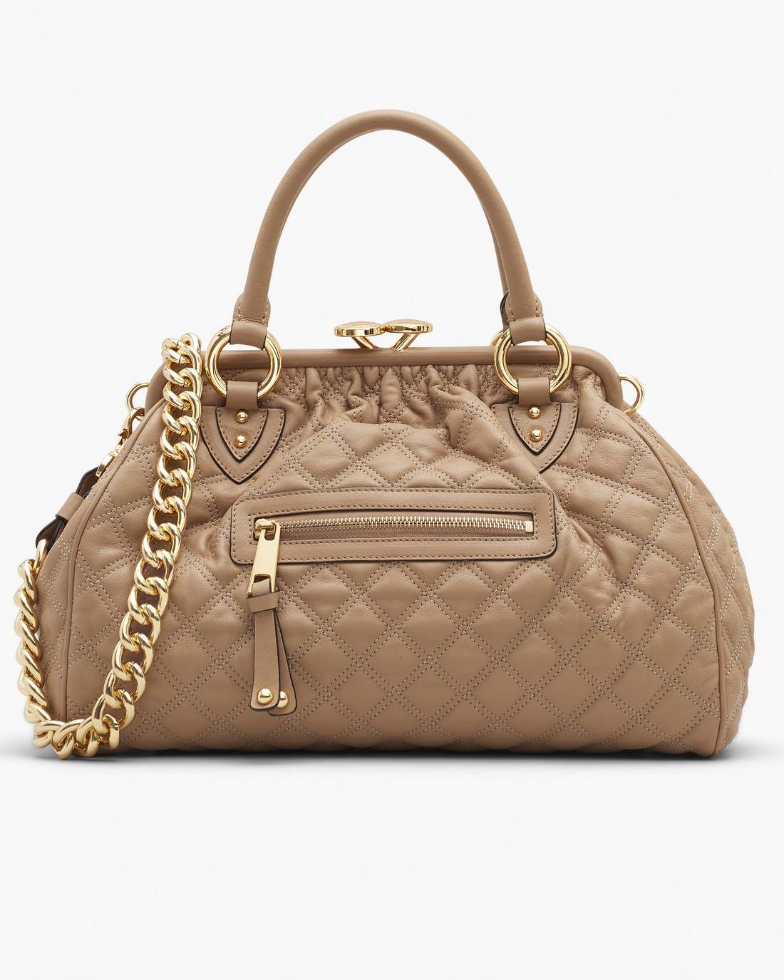 Marc Jacobs Sale - Re-Edition Quilted Leather Stam Bag Camel