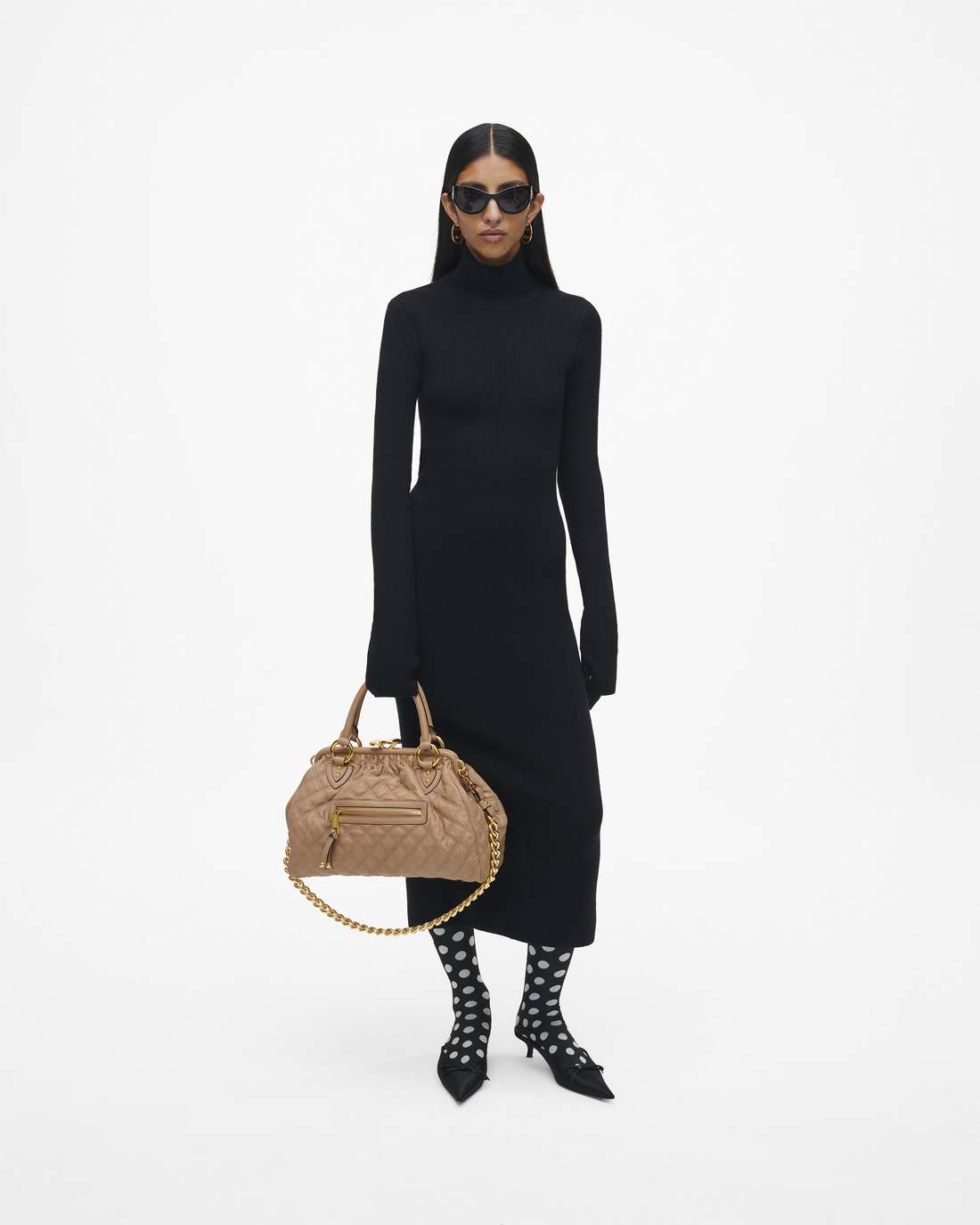 Marc Jacobs Sale - Re-Edition Quilted Leather Stam Bag Camel