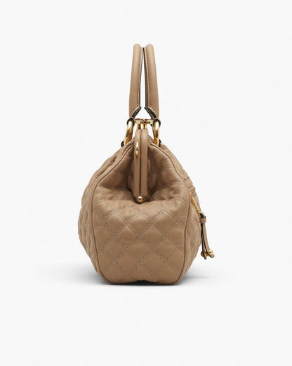 Marc Jacobs Sale - Re-Edition Quilted Leather Stam Bag Camel