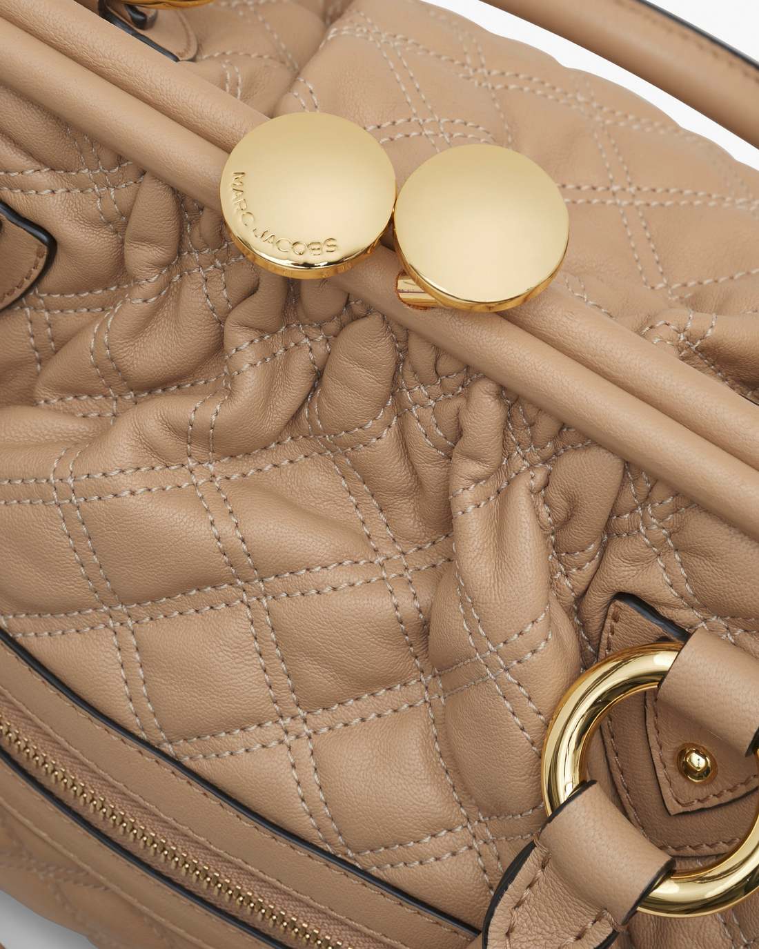 Marc Jacobs Sale - Re-Edition Quilted Leather Stam Bag Camel