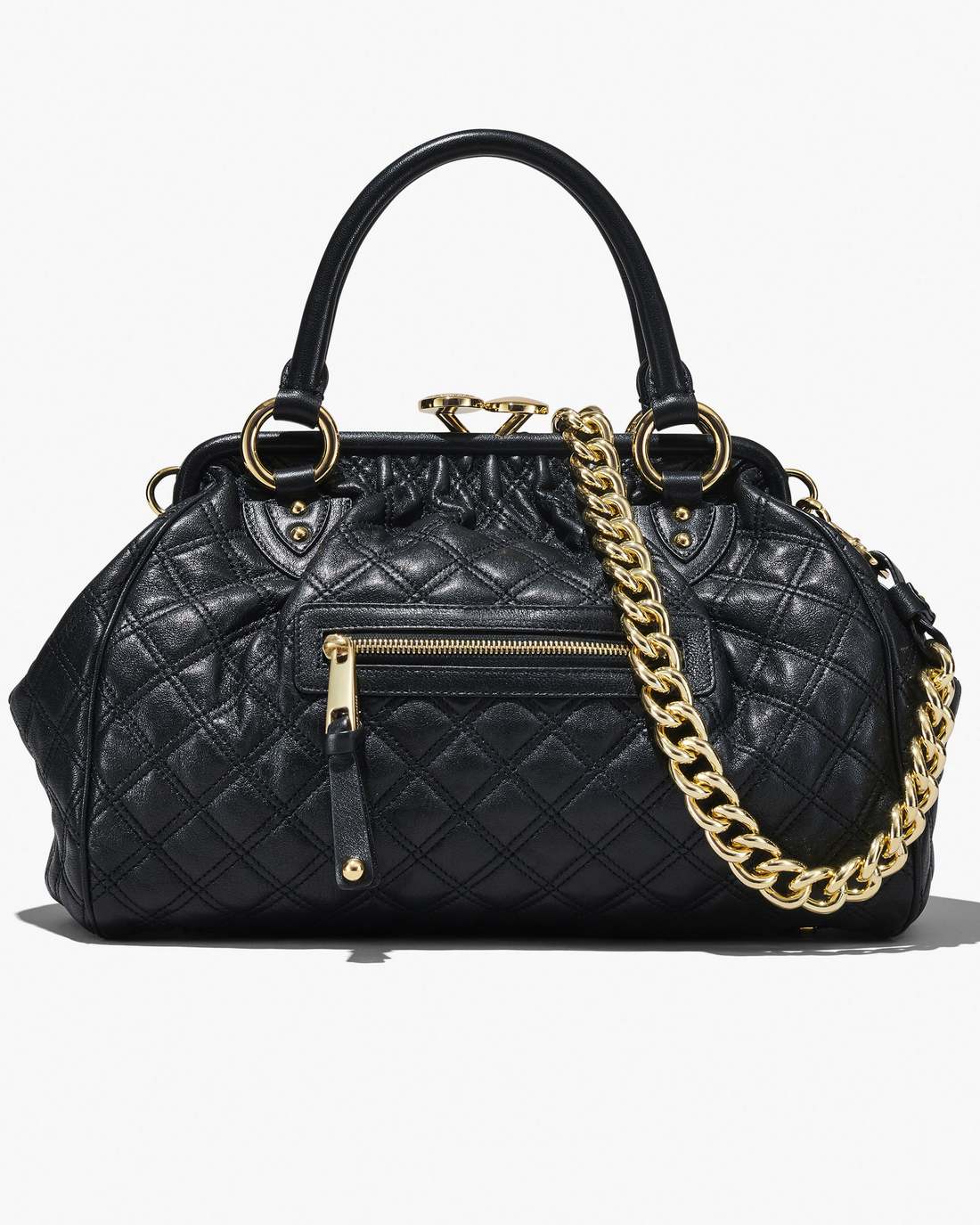 Marc Jacobs Deals - Re-Edition Quilted Leather Stam Bag Black