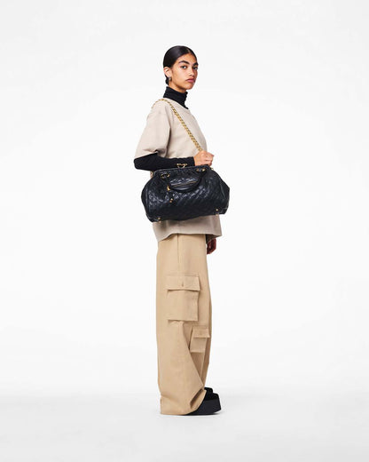 Marc Jacobs Deals - Re-Edition Quilted Leather Stam Bag Black
