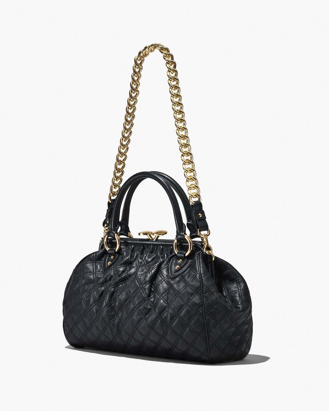 Marc Jacobs Deals - Re-Edition Quilted Leather Stam Bag Black