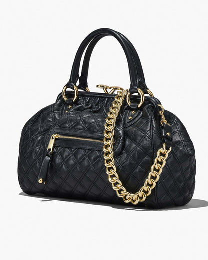 Marc Jacobs Deals - Re-Edition Quilted Leather Stam Bag Black