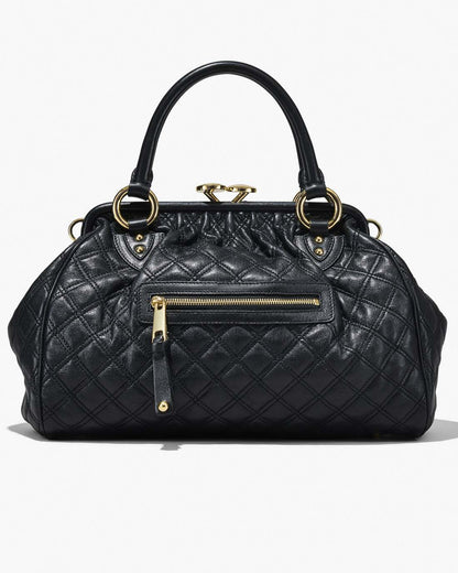 Marc Jacobs Deals - Re-Edition Quilted Leather Stam Bag Black