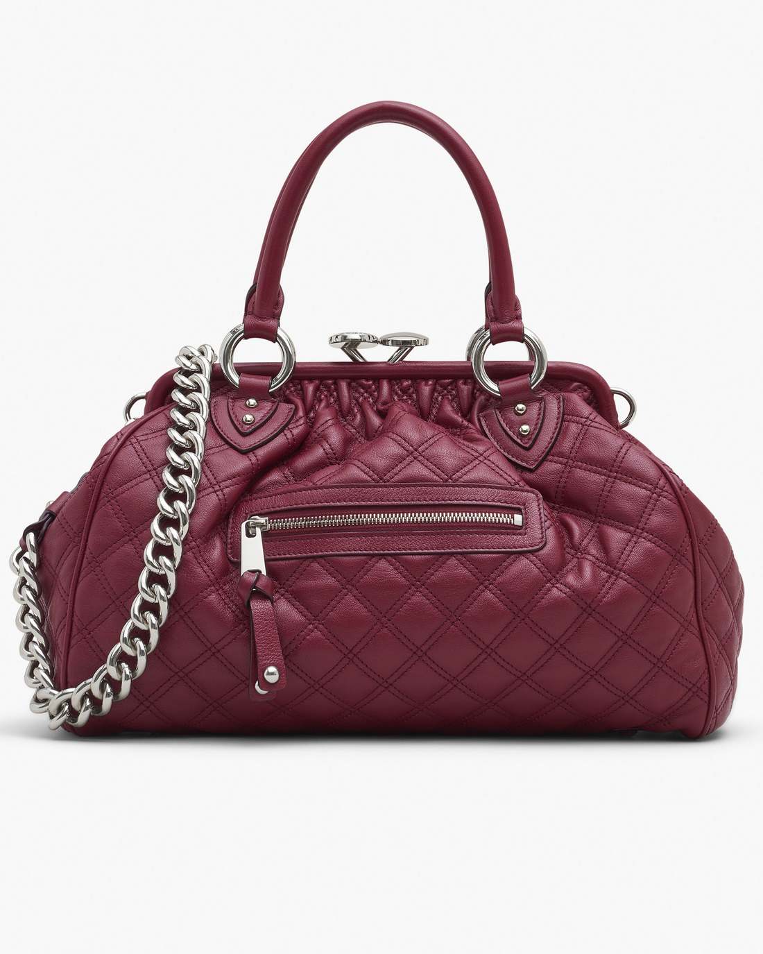 Marc Jacobs Quality - Re-Edition Quilted Leather Stam Bag Cherry