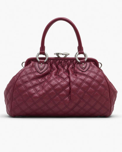 Marc Jacobs Quality - Re-Edition Quilted Leather Stam Bag Cherry