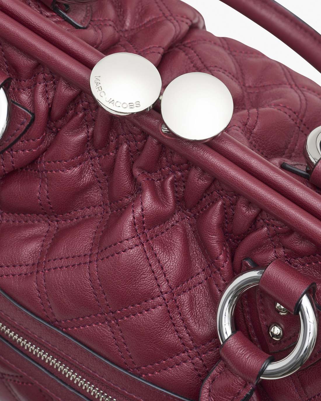 Marc Jacobs Quality - Re-Edition Quilted Leather Stam Bag Cherry
