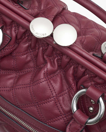 Marc Jacobs Quality - Re-Edition Quilted Leather Stam Bag Cherry