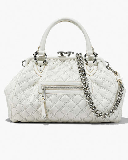 Marc Jacobs Special Offer - Re-Edition Quilted Leather Stam Bag Cloud White