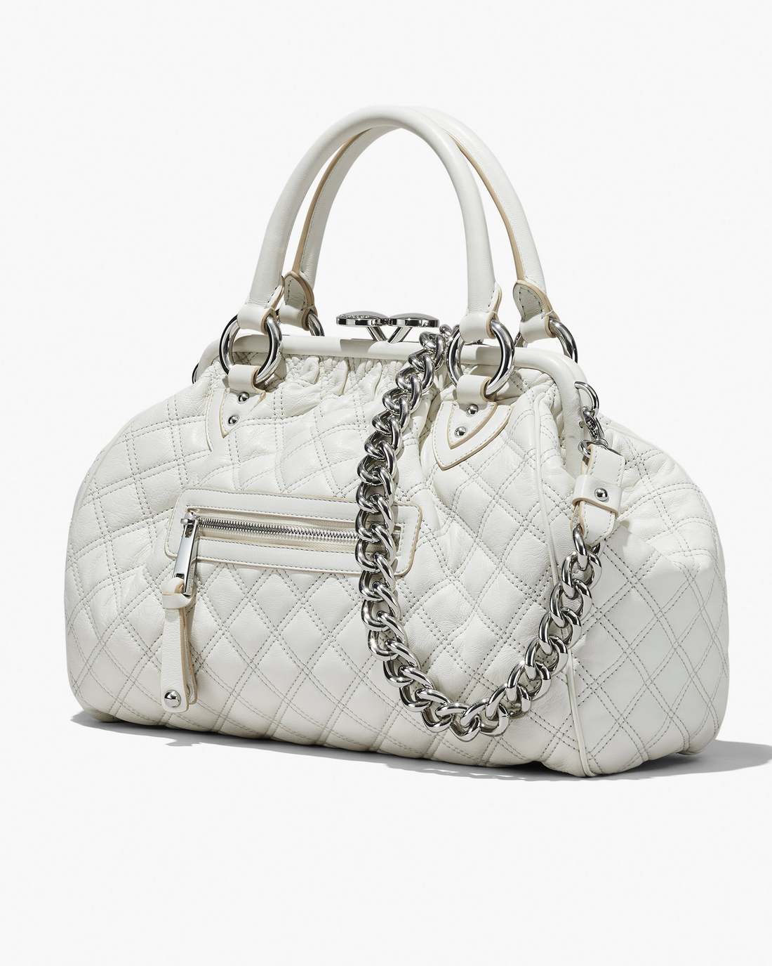 Marc Jacobs Special Offer - Re-Edition Quilted Leather Stam Bag Cloud White