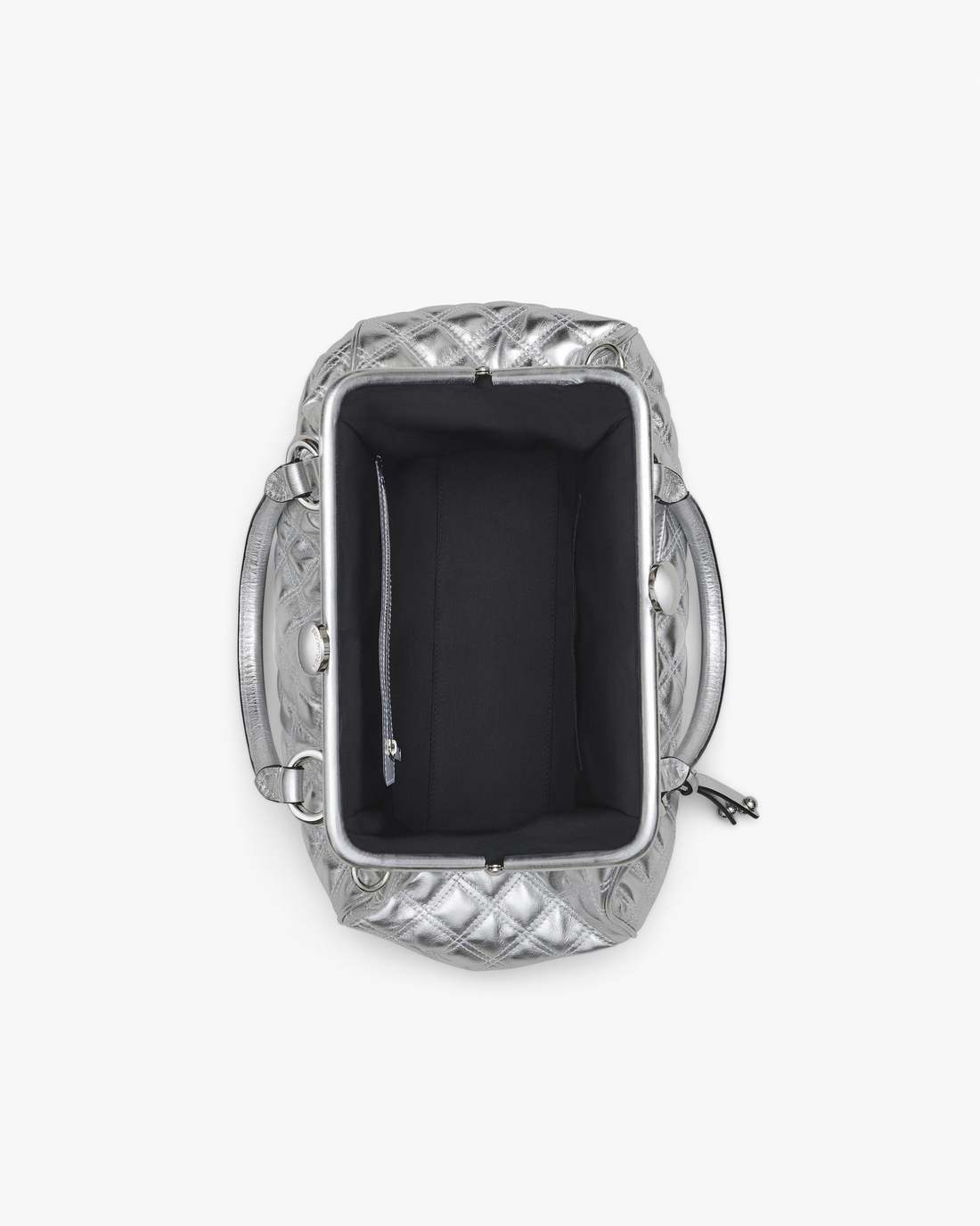 Marc Jacobs Popular - Re-Edition Quilted Metallic Leather Stam Bag Silver