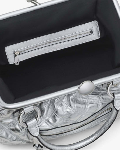 Marc Jacobs Popular - Re-Edition Quilted Metallic Leather Stam Bag Silver