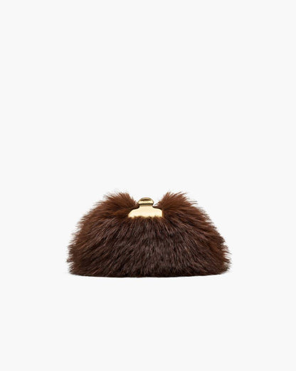 Marc Jacobs Exclusive - The Faux Fur Glam Small Clutch Dark Brown