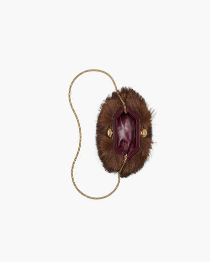 Marc Jacobs Exclusive - The Faux Fur Glam Small Clutch Dark Brown