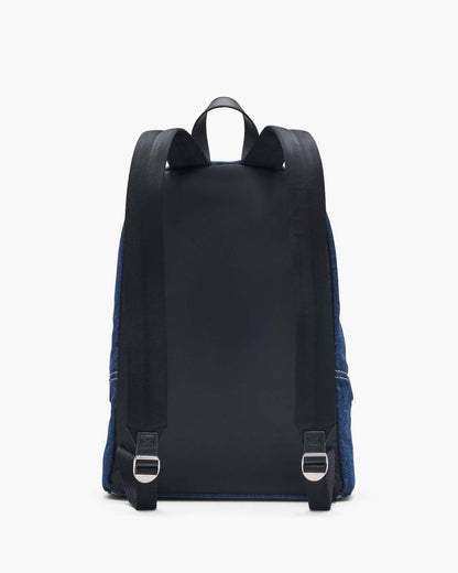 Marc Jacobs Hot Sale - The Biker Colorblock Denim Large Backpack Indigo Multi