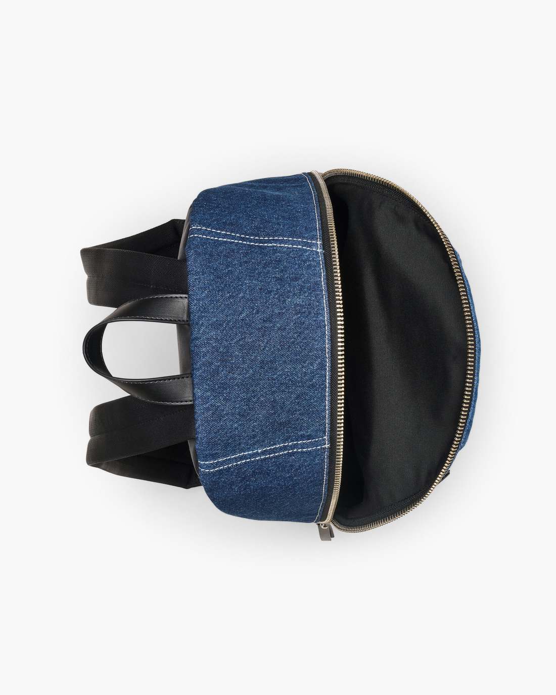 Marc Jacobs Hot Sale - The Biker Colorblock Denim Large Backpack Indigo Multi
