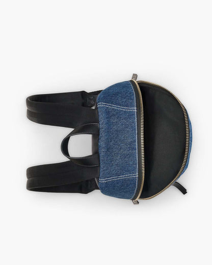 Marc Jacobs Special Offer - The Biker Colorblock Denim Medium Backpack Indigo Multi