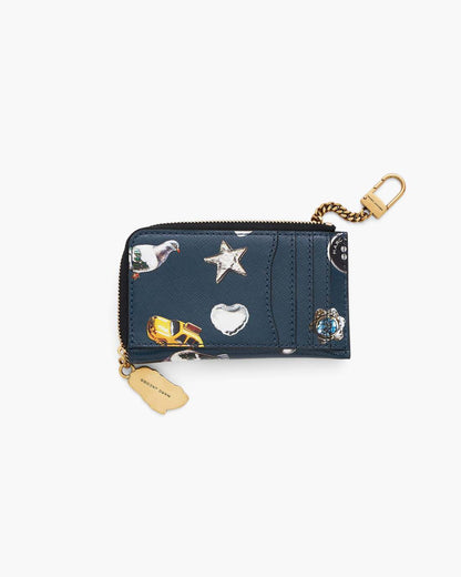 Marc Jacobs New - The Trinket Utility Snapshot Top Zip Multi Wallet Navy Multi