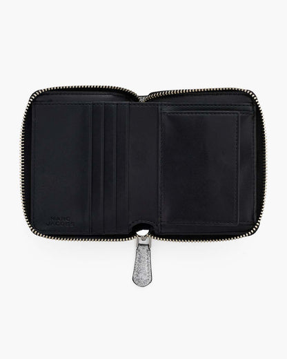 Marc Jacobs Special Offer - The Coated Glitter Everyday Slim Compact Wallet Silver