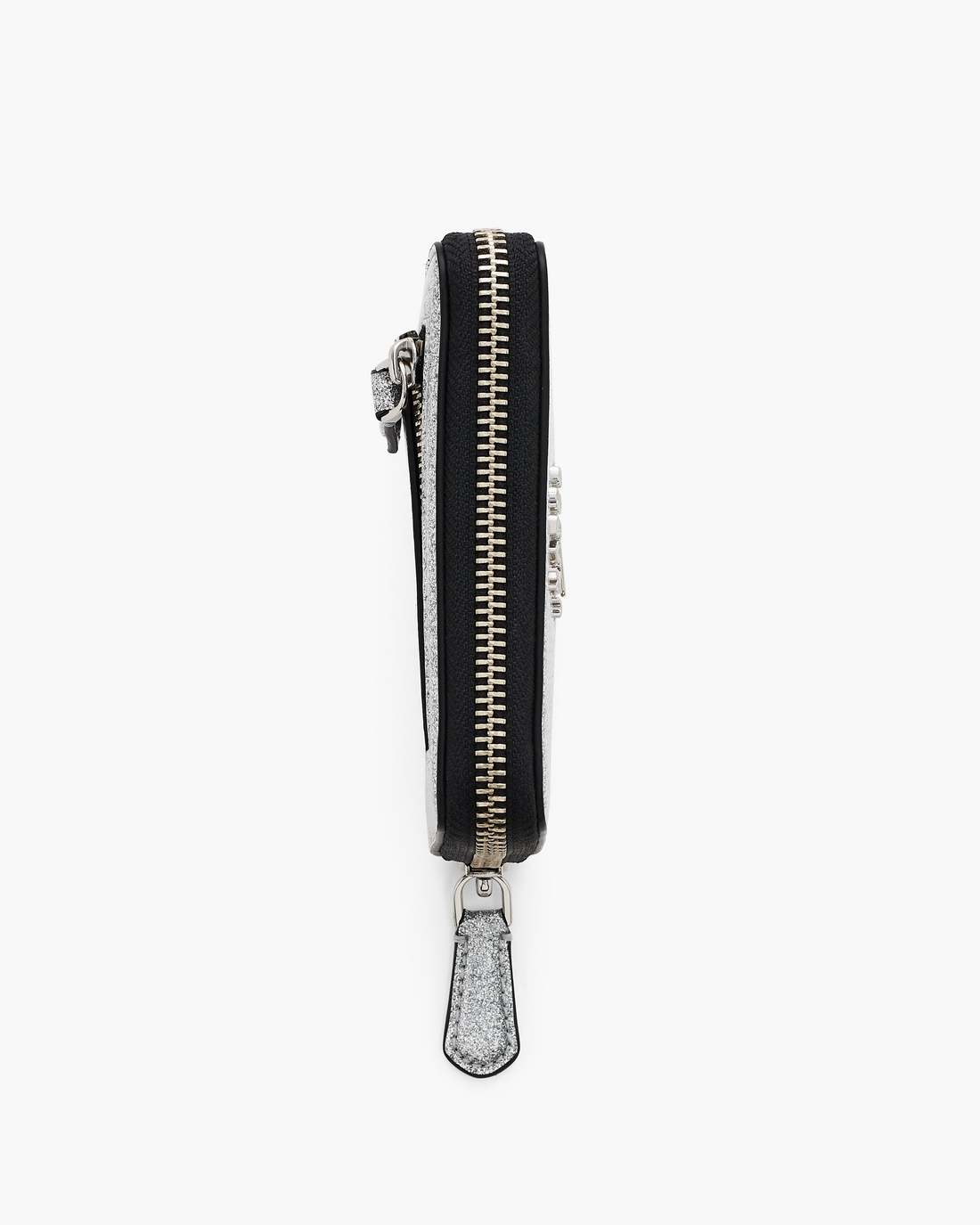 Marc Jacobs Special Offer - The Coated Glitter Everyday Slim Compact Wallet Silver