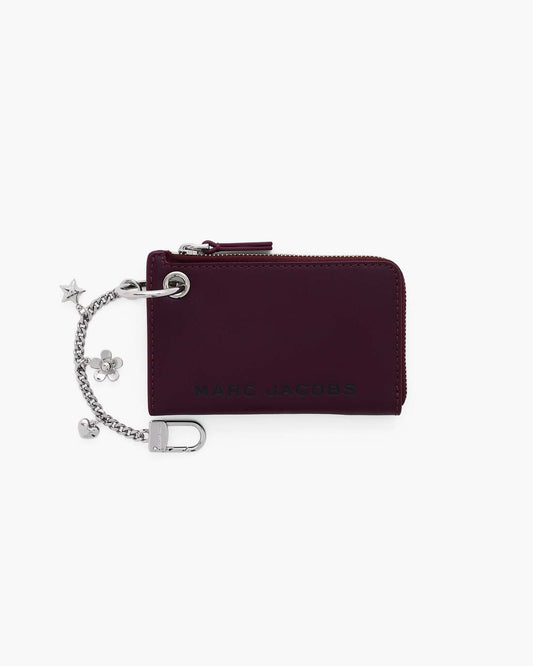 Marc Jacobs Trusted - The Top Zip Charm Wallet Dark Plum