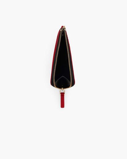 Marc Jacobs New - The Leather Top Zip Multi Wallet True Red