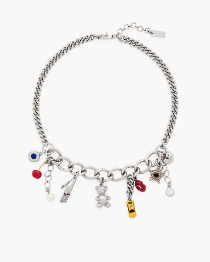 Marc Jacobs New - The Trinket Charm Necklace Silver/Multi