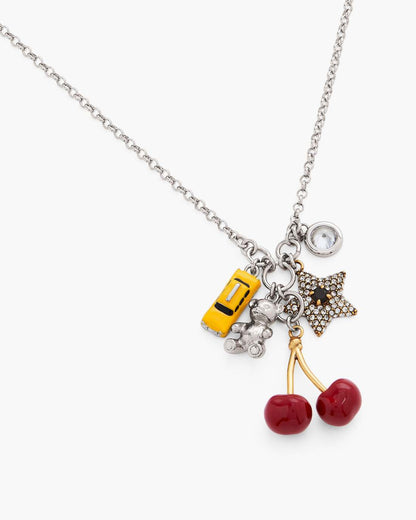 Marc Jacobs Trusted - The Trinket Cluster Necklace Silver/Multi