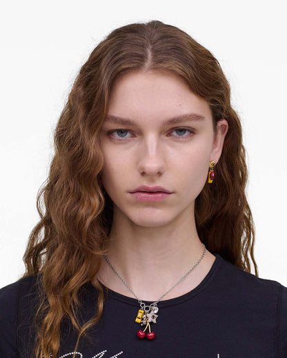 Marc Jacobs Trusted - The Trinket Cluster Necklace Silver/Multi