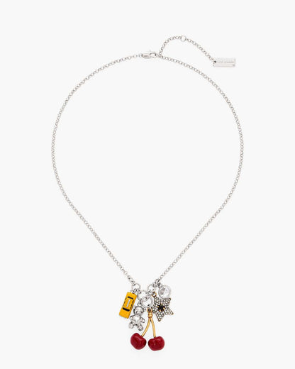 Marc Jacobs Trusted - The Trinket Cluster Necklace Silver/Multi