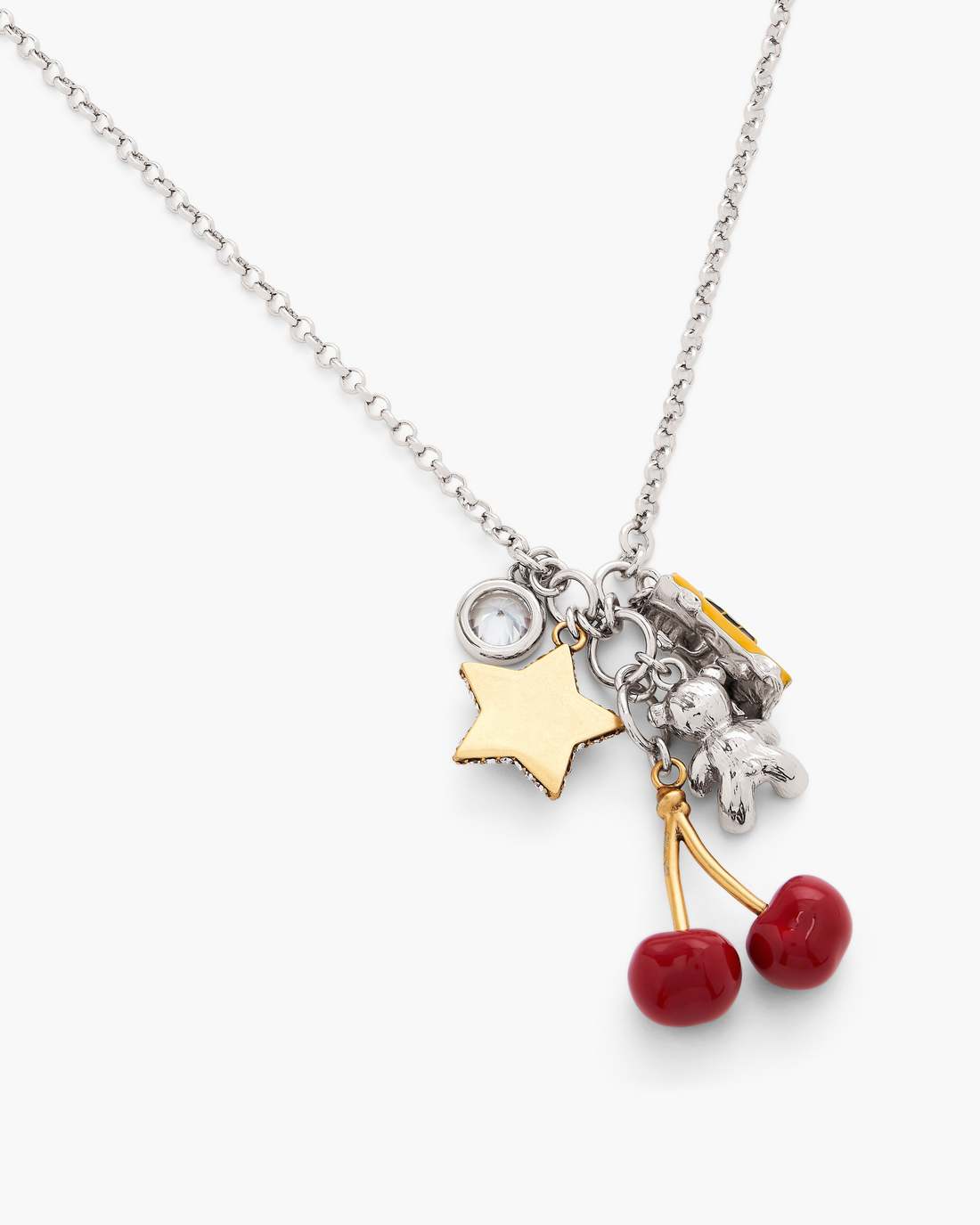 Marc Jacobs Trusted - The Trinket Cluster Necklace Silver/Multi