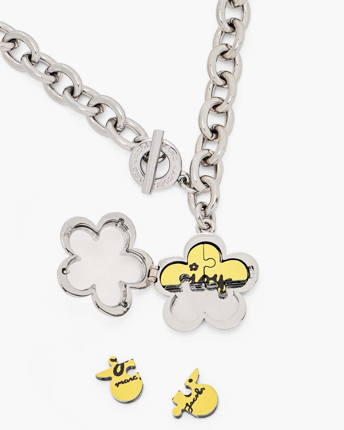 Marc Jacobs Essential - The Daisy Puzzle Necklace Silver/Multi