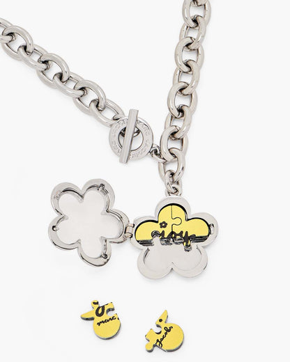 Marc Jacobs Essential - The Daisy Puzzle Necklace Silver/Multi