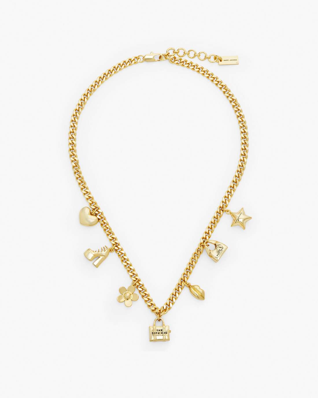 Marc Jacobs Essential - The Mini Icon Charm Necklace Light Antique Gold
