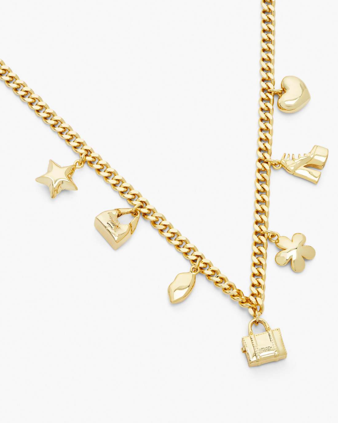 Marc Jacobs Essential - The Mini Icon Charm Necklace Light Antique Gold